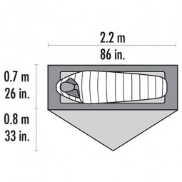 MSR Carbon Reflex 1 Abmessungen Liegefläche
