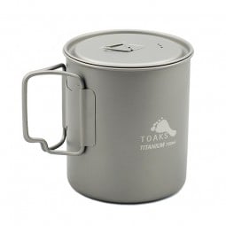 Toaks Titanium 750 ml Topf mit Klappgriffen