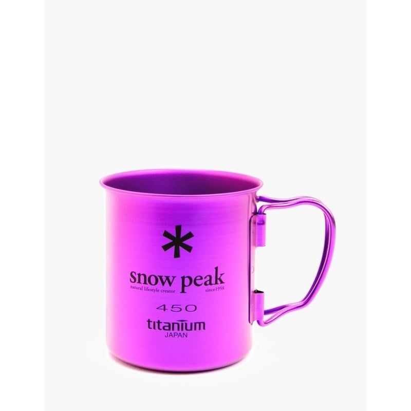 Snow Peak Ti-Single 450 Cup Silber Lila