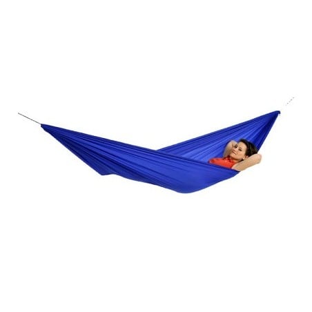 Amazonas Travel Set Hängematte - AZ-1030250 - Blau - preiswertes Komplett-Set mit Haken und Seilen inklusive