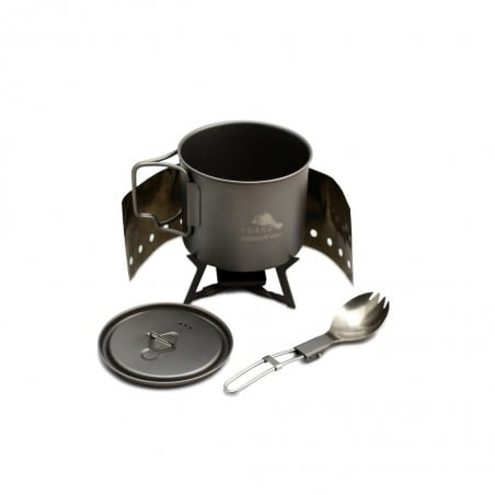 Toaks Ultralight Titanium Cook System CS01 zur Verwendung mit Trockenbrennstoff Toaks Ultralight Titanium Cook System CS01 zur Verwendung mit Trockenbrennstoff