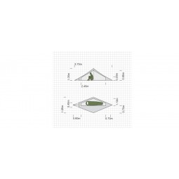 Exped Vela 1 Extreme Zelt Abmessungen Floorplan