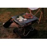 Snow Peak Pack & Carry Fireplace Kit als Grill eingesetzt