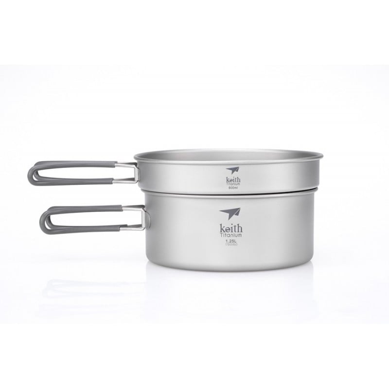 Keith Titanium 1250ml Kochtopf mit Pfanne Keith Titanium 1250ml Kochtopf mit Pfanne