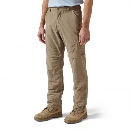 Craghoppers NosiLife Convertible Trousers Vorderansicht in der Farbe Beige