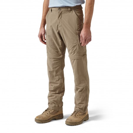 Craghoppers NosiLife Convertible Trousers Vorderansicht in der Farbe Beige Craghoppers NosiLife Convertible Trousers Vorderansicht in der Farbe Beige