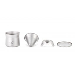 Keith Titanium Kaffee & Tee Filter alle Einzelteile