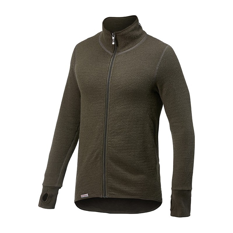 Woolpower Full Zip Jacket 400 im Bushcraft Grün Woolpower Full Zip Jacket 400 im Bushcraft Grün