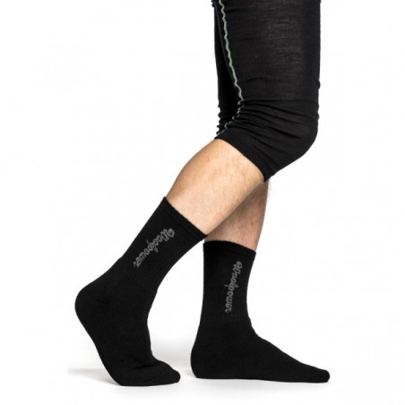 Woolpower Logo 400 Socke Schwarz Woolpower Logo 400 Socke Schwarz