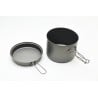 Toaks Titanium 1600ml Pot und Pfanne nebeneinander