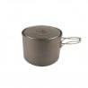 Toaks Titanium 1600ml mit Deckel und ausgeklapptem Griff