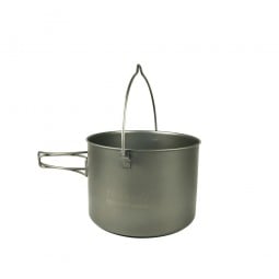 Toaks Titanium 1600ml Pot mit Henkel und Griff ausgeklappt