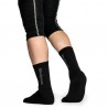 Woolpower Logo 400 Wollsocken Schwarz Rückansicht Fersenbereich