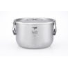 Keith Titanium Pot 6 L mit eingeklappten Griffen