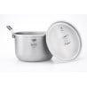 Keith Titanium Pot 6 L mit Deckel daneben