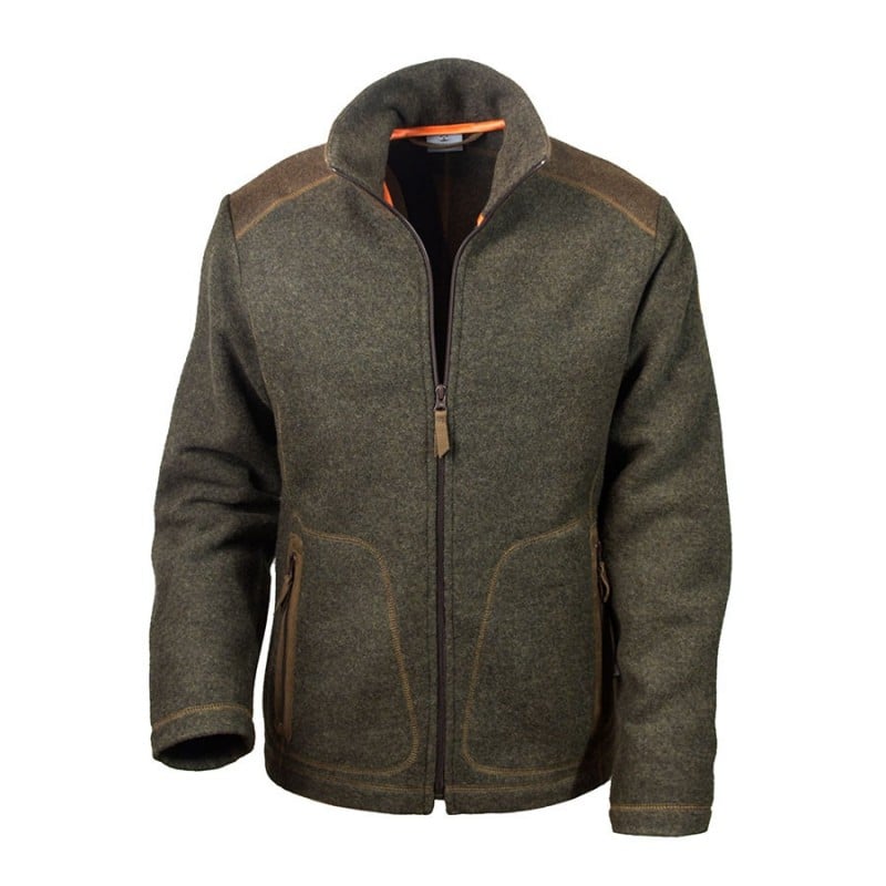 Waldkauz Lodenfleecejacke Urs Frontansicht Waldkauz Lodenfleecejacke Urs Frontansicht