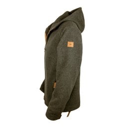 Steinkauz Lodenfleecejacke Kapuzenhuber Schiefer Seitenansicht Männer Lodenjacke