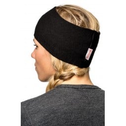 Woolpower Headband 200 Schwarz weibliches Modell