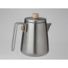 Snow Peak Field Barista Kettle mit abnehmbaren Griff und Deckel mit Holzdetail