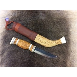 Wood Jewel Schnitzmesser Maserbirke auf Fell