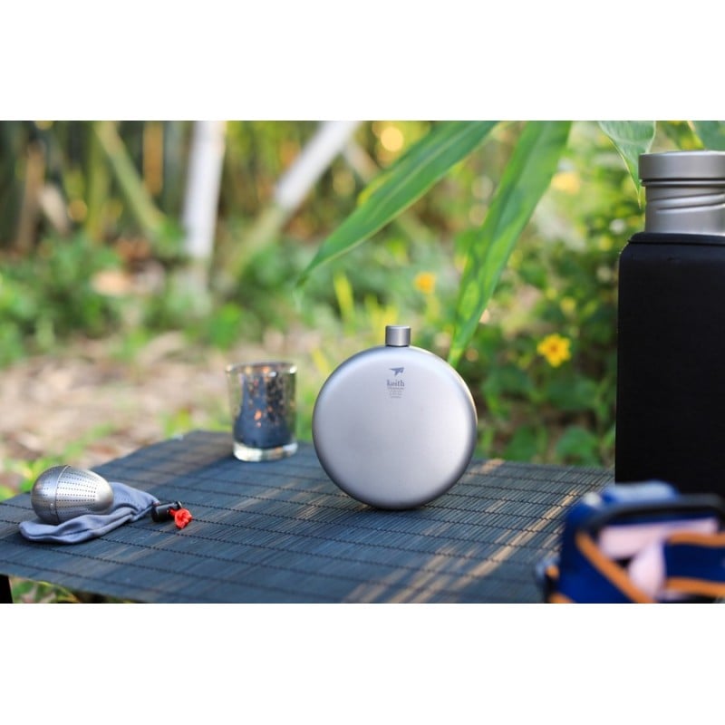 Keith Titanium Round Flask Flachmann Ti9302 Keith Titanium Round Flask Flachmann Ti9302