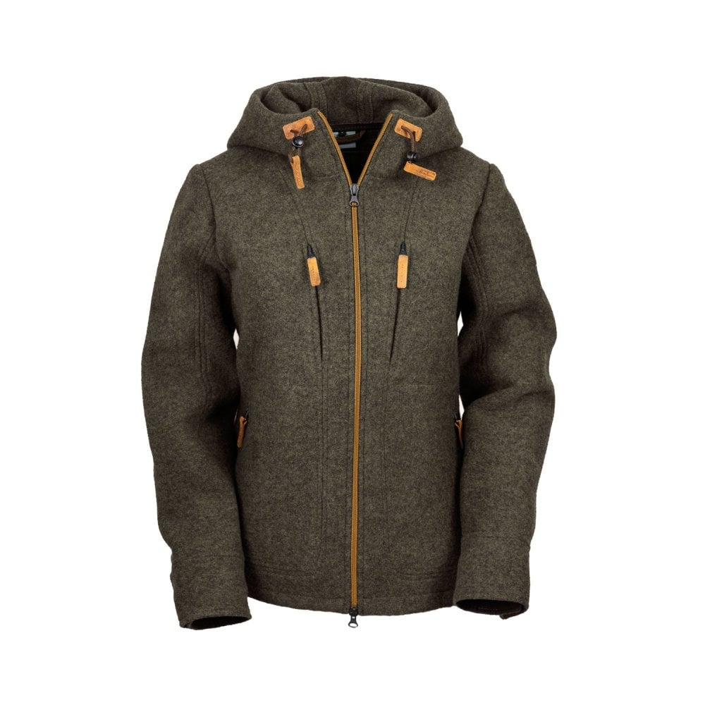 Lodenfleecejacke Kapuzenwally Damen L Schiefer
