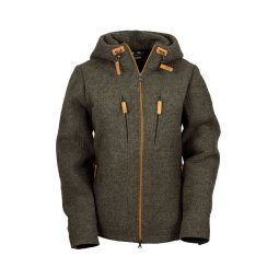 Steinkauz Lodenfleecejacke Kapuzenwally Damen Lodenjacke Schiefer