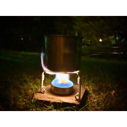 QiWiz DualFuel Burner XL im Einsatz mit Topfstand