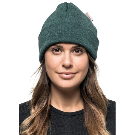 Woolpower Beanie Classic Forest Green weibliches Modell