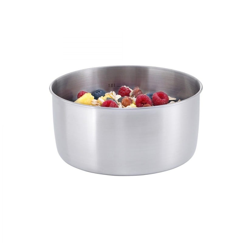 Tatonka Small Pot Multi Set Edelstahltopf mit Frühstück angerichtet