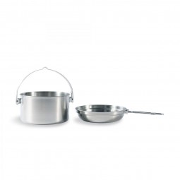 Tatonka Kettle 1,6 L mit Pfanne daneben