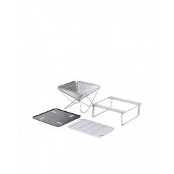 Snow Peak Snow Peak Takibi Fire & Grill Set Pack & Carry Fireplace Kit Größe L die Einzelteile, es fehl der Iron Coal