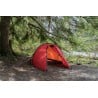 Hilleberg Nallo 2 Zelt Rot aufgebaut