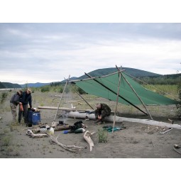 Hilleberg Tarp 20 XP Grün mit selbstgebautem Holzrahmen