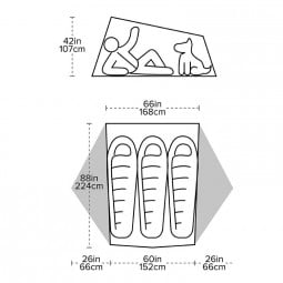 Big Agnes Tiger Wall UL3 Bikepack Solution Dye Schema Maße