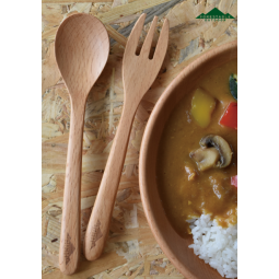 Evernew Forestable Spoon mit Gabel angerichtet