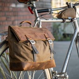 Pedalist Gepäckträger Tasche im Einsatz am Rad