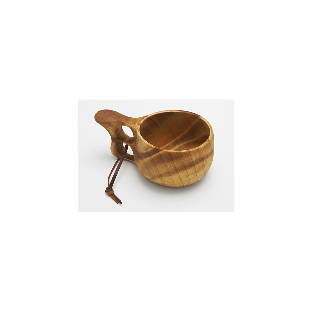 Casström Kuksa 2dl - handgefertigte Holztasse aus Skandinavien mit ca. 200 ml Fassungsvermögen