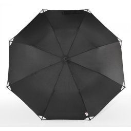 Euroschirm teleScope Handsfree Regenschirm Schwarz Reflektierend von oben
