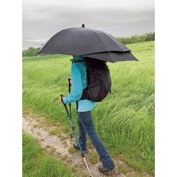 Euroschirm Swing Backpack Handsfree mit verlängertem Rückenteil um den Rucksack mit zu schützen