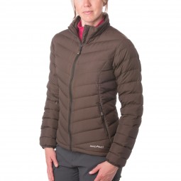 Montbell Highland Jacket Damen seitliche Ansicht beispielhaft in Braun