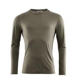 Aclima Lightwool Undershirt Long Sleeve - Vorderseite in Oliv