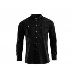 Aclima Leisurewool ReBorn Wool Shirt Frontseite Black