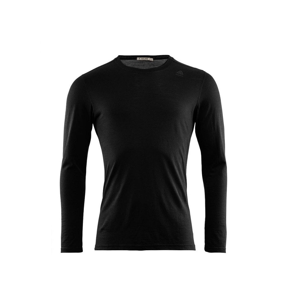 Aclima Lightwool Undershirt Long Sleeve - Vorderseite in Schwarz