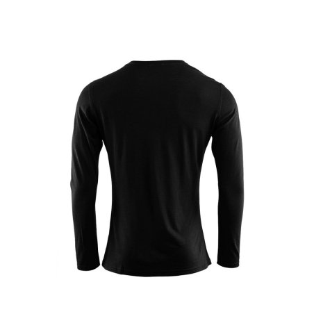 Aclima Lightwool Undershirt Long Sleeve - Rückseite in Schwarz