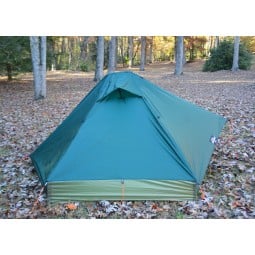 LightHeart Gear Duo Sil-Nylon Zelt Dark Green Frontansicht