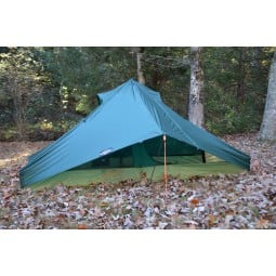 LightHeart Gear Duo Sil-Nylon Zelt Dark Green/Gold Floor Seitenansicht