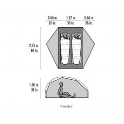MSR Freelite 2 Zelt Abmessungen