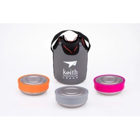 Keith Titanium 3-Piece Bowl Set mit 3 Schüsseln und passenden Deckeln Keith Titanium 3-Piece Bowl Set mit 3 Schüsseln und passenden Deckeln