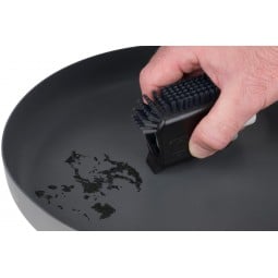 Camp Kitchen Pot Scrubber Set mit praktischer Schaberkante zum Entfernen gröberer Verschmutzungen